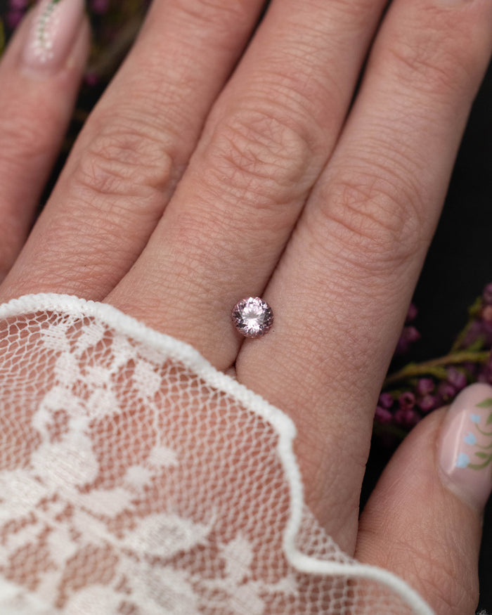 0.75ct 5.5x3.75mm ROUND CUT PINK DRAGON GARNET-Staghead Designs