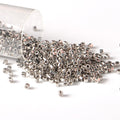 11/0 Miyuki Delica DB38 Palladium Plated Delica Beads, Embroidery beads, Japanese seed beads- 5 Grams