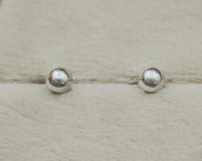 14K GOLD BALL STUD EARRINGS-4