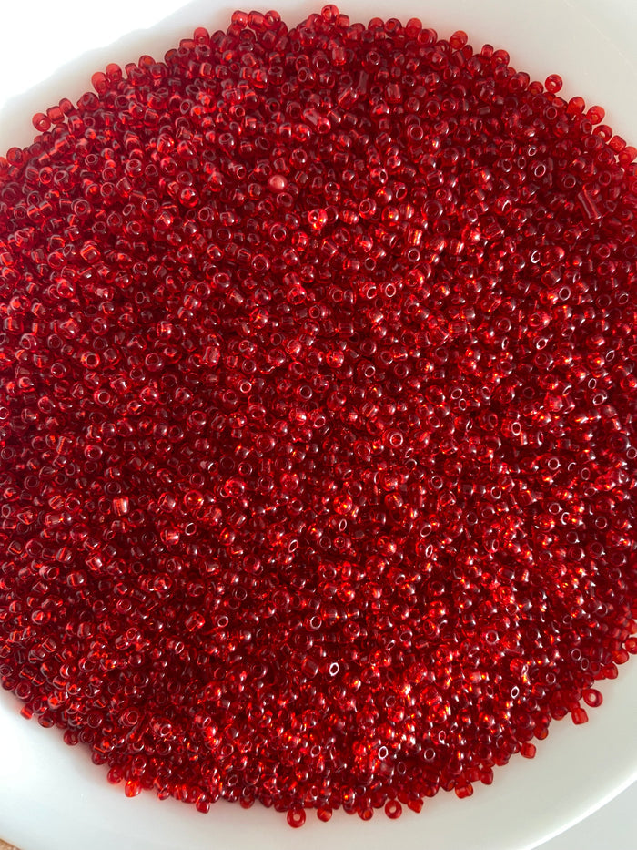 2mm or 11/0 Red Seed Beads Bulk 450g Glass Beads for Beaded Jewelry, Bracelets, Waistbeads, Chokers Jewelry Making & Crafts