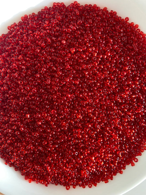 2mm or 11/0 Red Seed Beads Bulk 450g Glass Beads for Beaded Jewelry, Bracelets, Waistbeads, Chokers Jewelry Making & Crafts