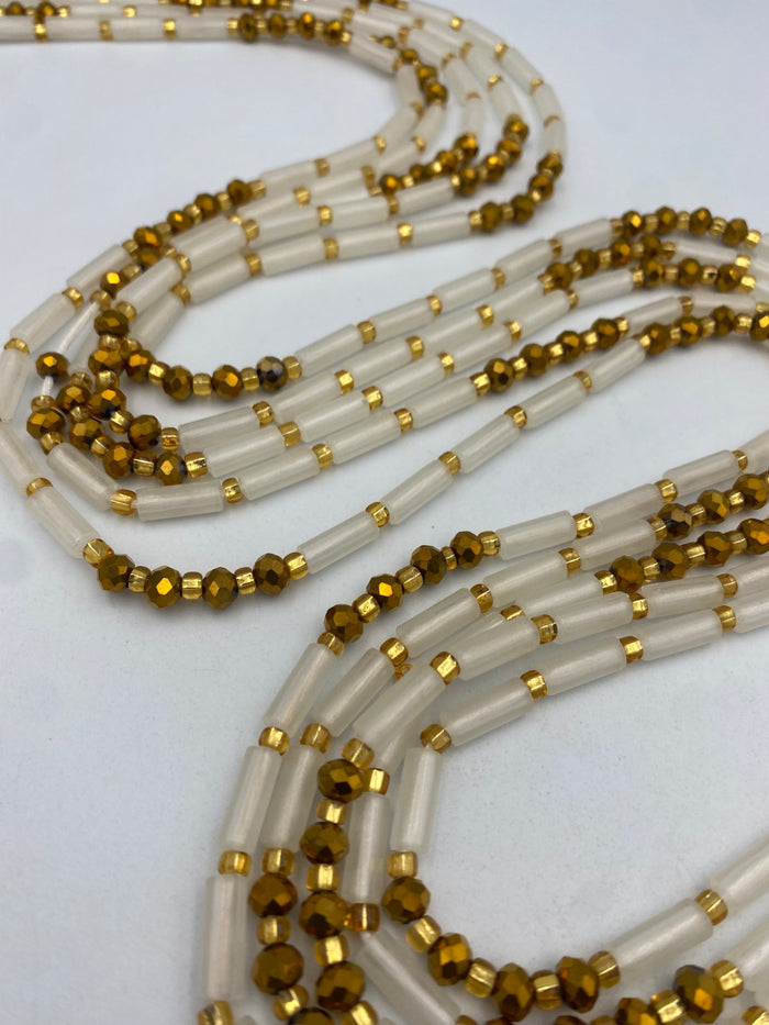 3 Pc Glow-in-the-Dark Waist Beads Set – Handmade Tie-On Beaded Jewelry 45”-50”