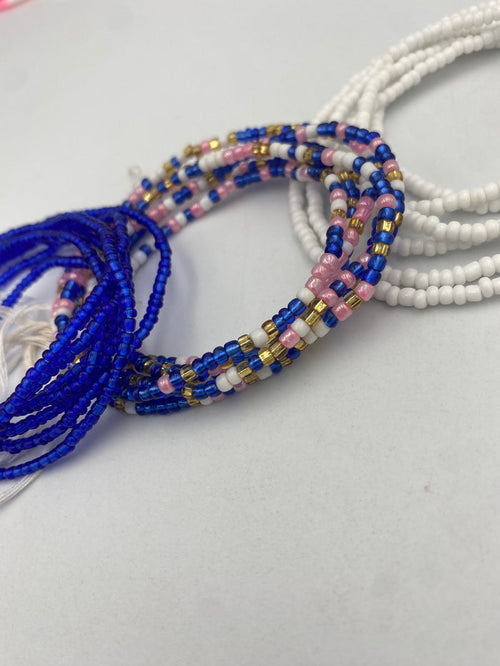 3 PC Waist Beads Set – 3 Piece Tie-On African Waist Beads for Women- Choose your set-  (45”-50”)
