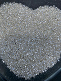 3mm- 8/0 beads,  Silverlined beads, Square-holes; Sparkles - Gkass beads for jewelry making - 450 Grams,