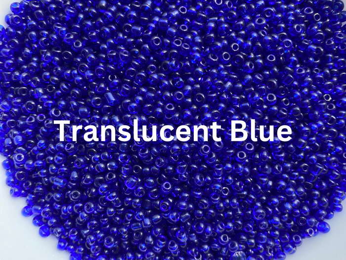 3mm- 8/0 Blue Seed Beads, 3mm, Perfect for Jewelry Making- Indigo, Frosted Blue, Light Blue, Glossy Blue beads
