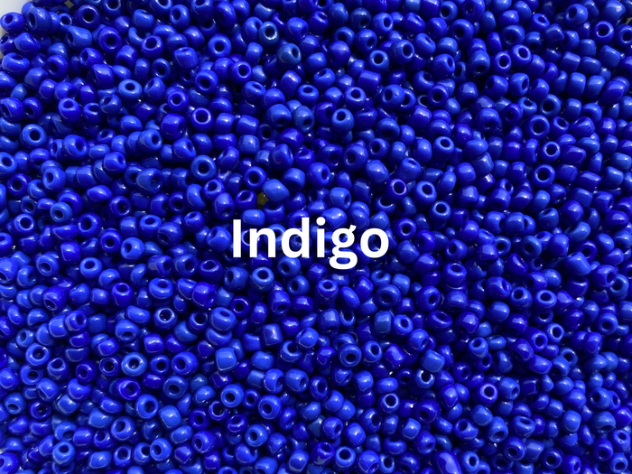 3mm- 8/0 Blue Seed Beads, 3mm, Perfect for Jewelry Making- Indigo, Frosted Blue, Light Blue, Glossy Blue beads