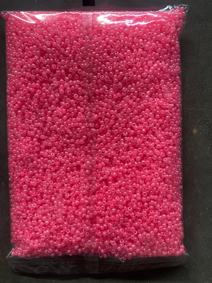 3mm- 8/0 Pink beads,  Pink beads, 8/0 Seed Beads Glass Beads, 450 Grams,