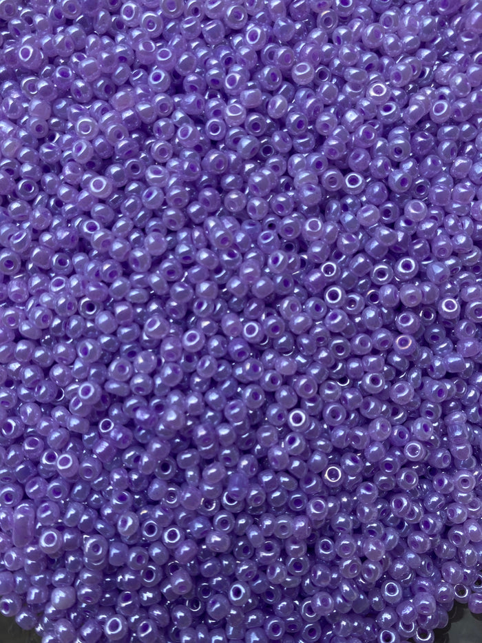 3mm Glass beads - Lavender Soft Lavender Purple beads,   Pearly beads, 8/0 Seed Beads Glass Beads, 450 Grams