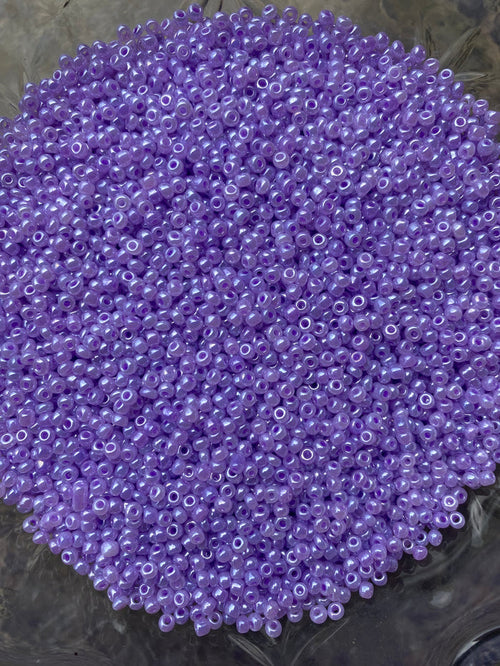 3mm Glass beads - Lavender Soft Lavender Purple beads,   Pearly beads, 8/0 Seed Beads Glass Beads, 450 Grams
