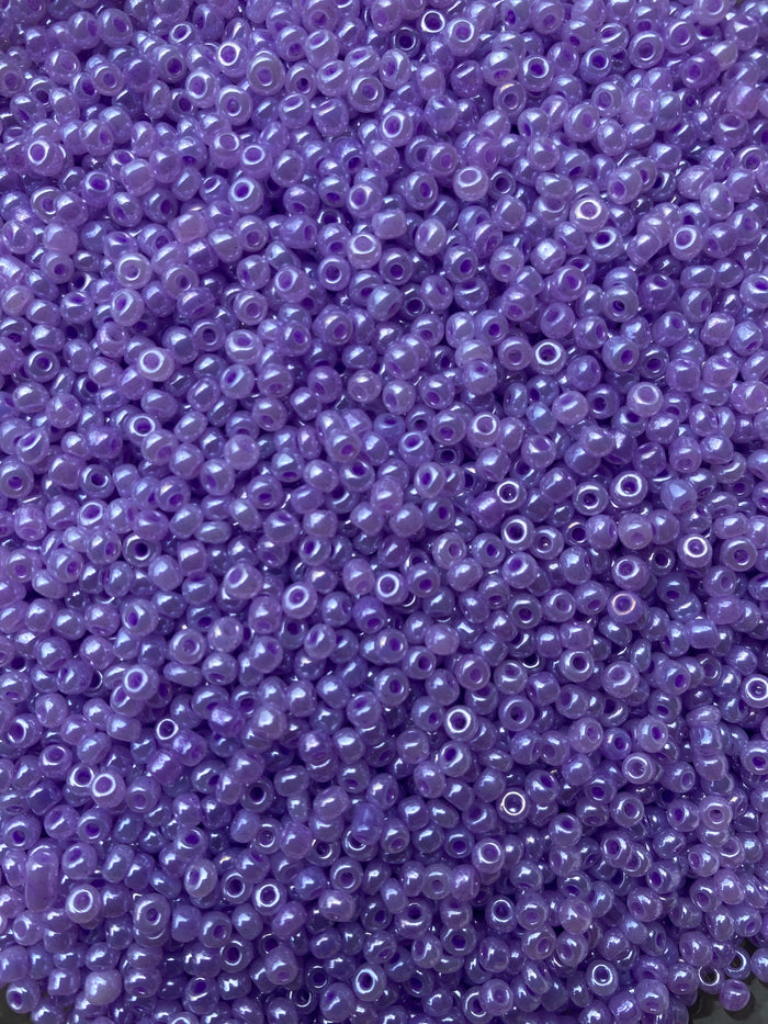 3mm Glass beads - Lavender Soft Lavender Purple beads,   Pearly beads, 8/0 Seed Beads Glass Beads, 450 Grams