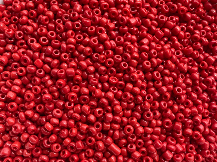 3mm Seed Beads, Size 8/0 - Matte; Translucent & Frosted Red 450grams