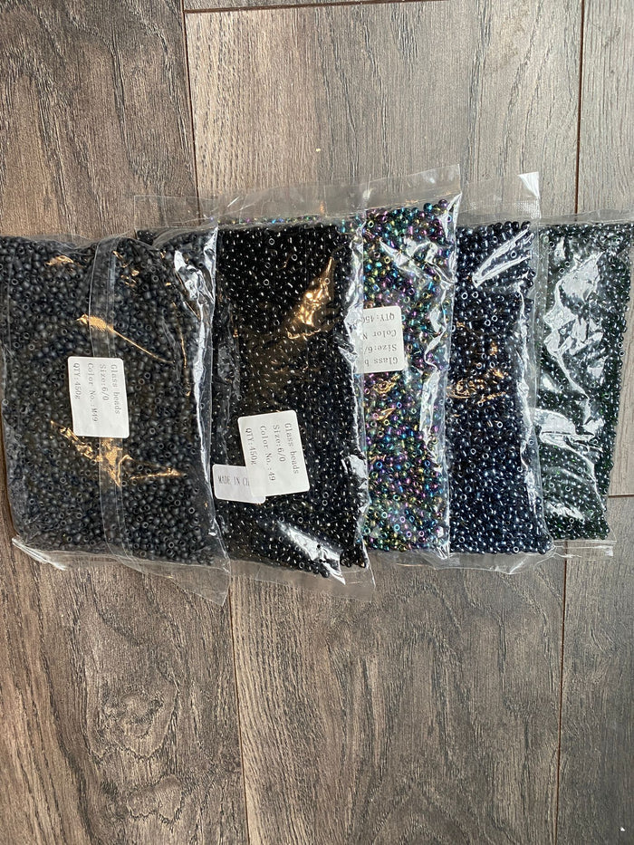 4mm Black Seed Beads- 6/0 Glass Seed Beads For Jewelry Making,  DIY Waist beads, Bracelet Necklace Earrings