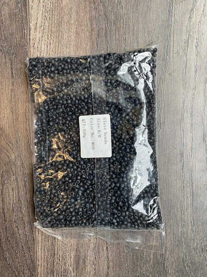4mm Black Seed Beads- 6/0 Glass Seed Beads For Jewelry Making,  DIY Waist beads, Bracelet Necklace Earrings