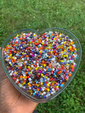 4mm Mixed Seed Beads Glass, Size 6/0 glass beads,  Seed Beads Bulk