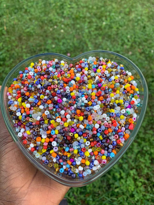 4mm Mixed Seed Beads Glass, Size 6/0 glass beads,  Seed Beads Bulk