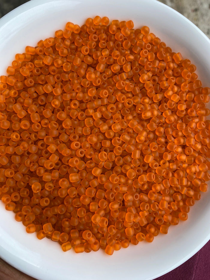4mm Orange Glass Beads Mix - 6/0 - Variety of Orange Shades for Jewelry Making (450g)