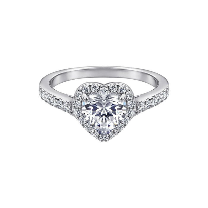 Adélaïde White Heart Ring Set