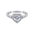 Adélaïde White Heart Ring Set