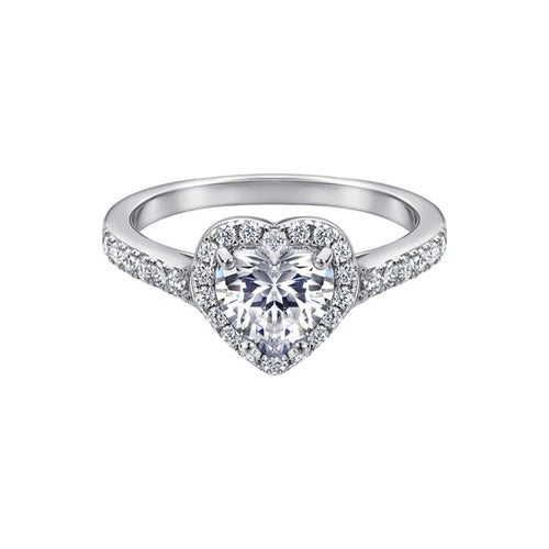Adélaïde White Heart Ring Set
