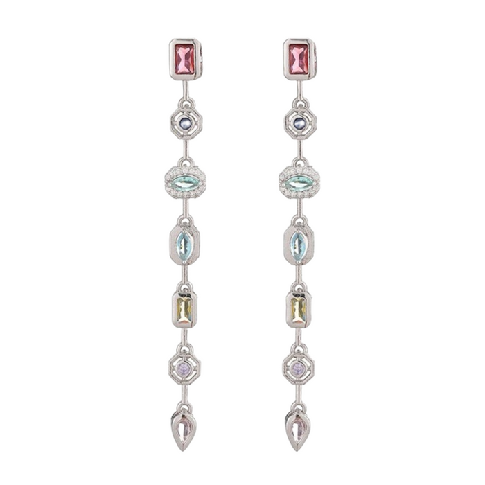 Adelrike Multicolor Mixed Shape Drop Earrings
