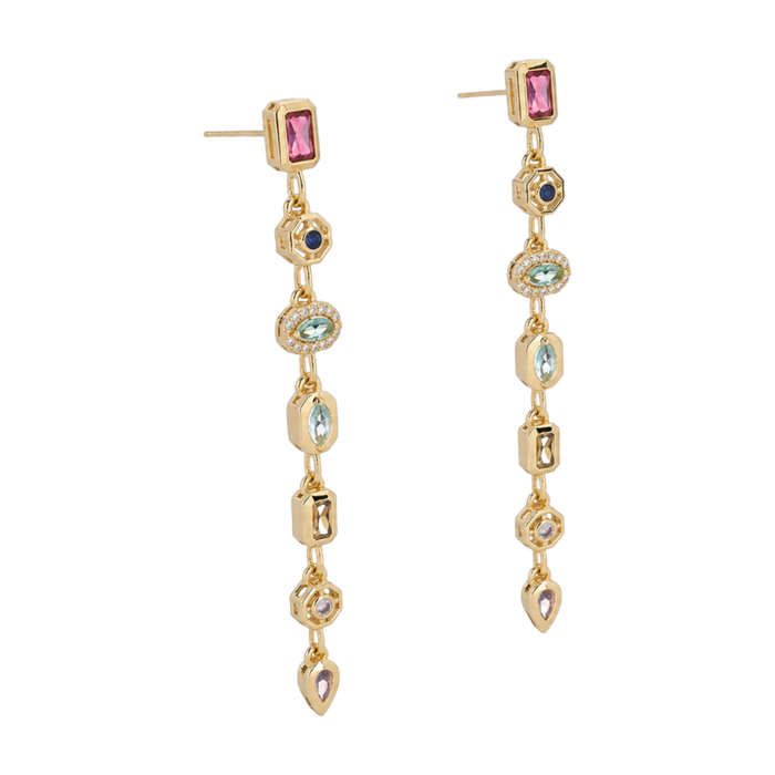 Adelrike Multicolor Mixed Shape Drop Earrings