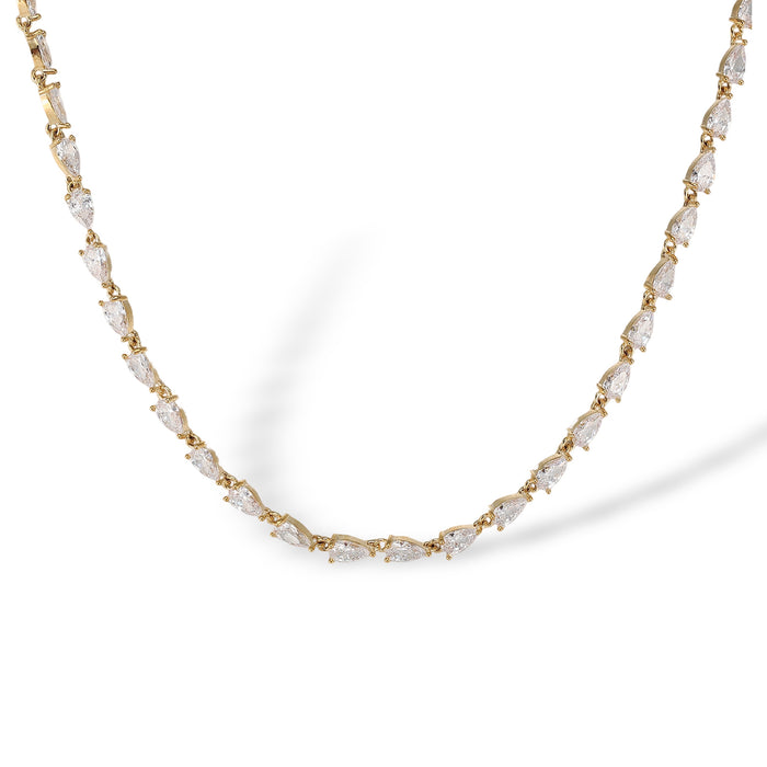 Almeda 14K Gold Teardrop Necklace