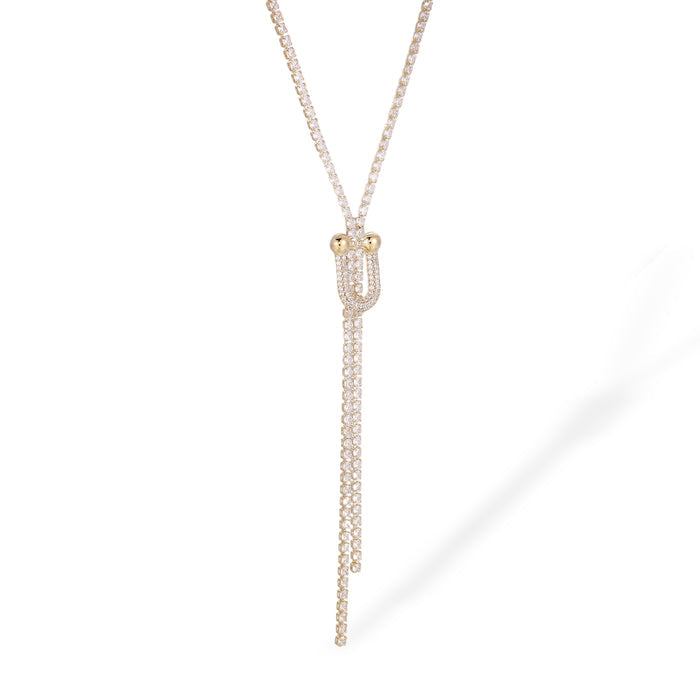 Alruna 14K Gold Round Tassel Necklace