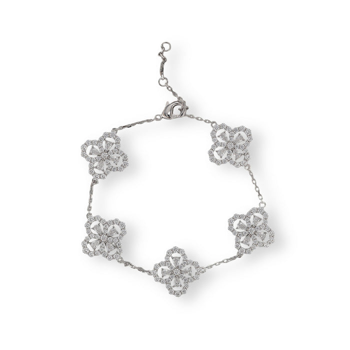 Amalthee White Trèfle Bracelet