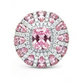 Amandine Pink Cushion Open Ring
