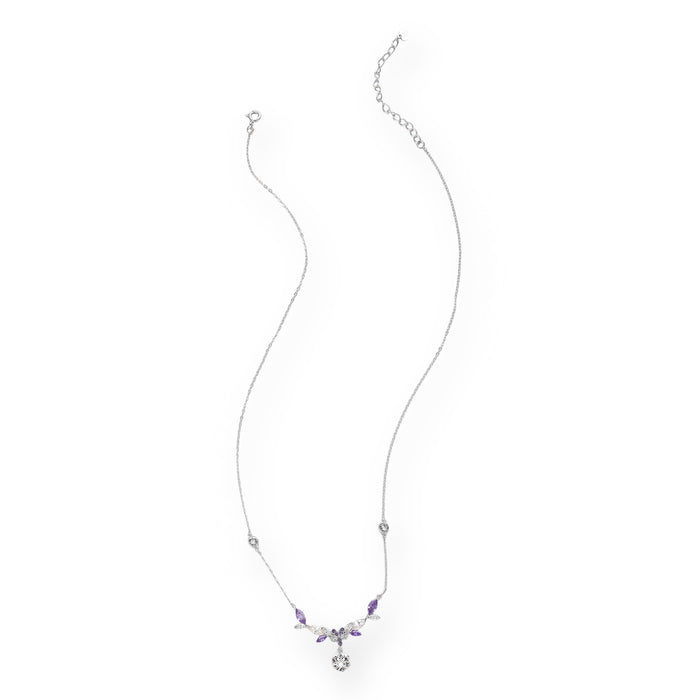 Amara Purple Vine Floral Necklace