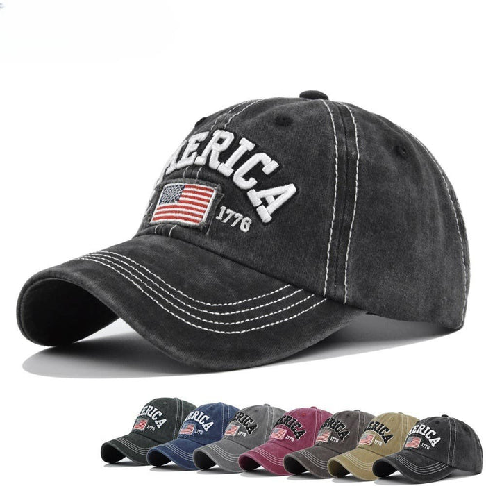 American Flag Embroidery Baseball Cap