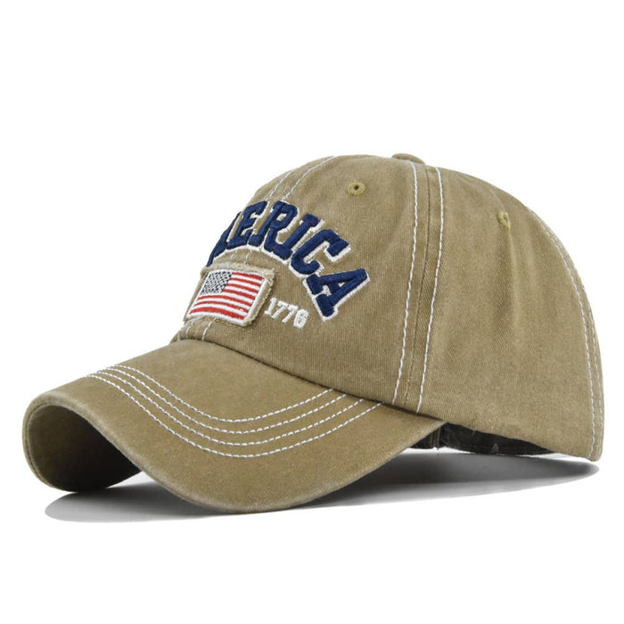 American Flag Embroidery Baseball Cap