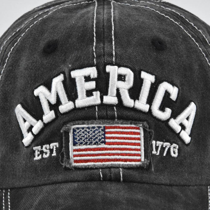 American Flag Embroidery Baseball Cap