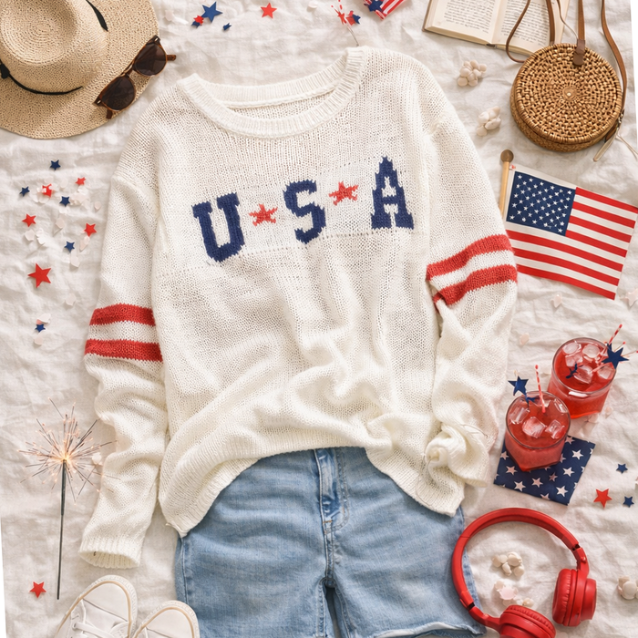 American USA Graphic Sweater