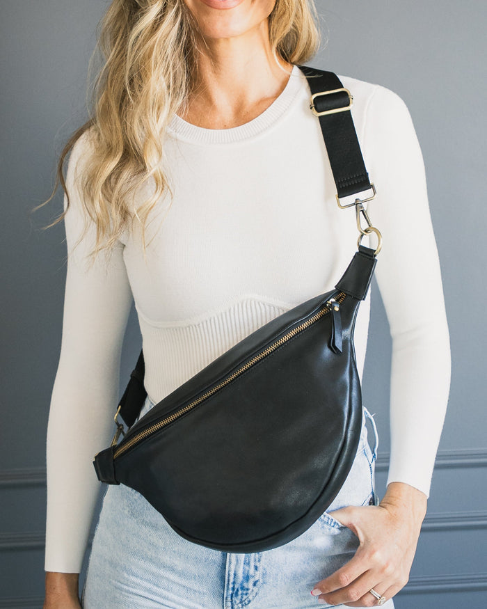 Amy Crossbody Bag | Ebony Genuine Leather Everyday Purse