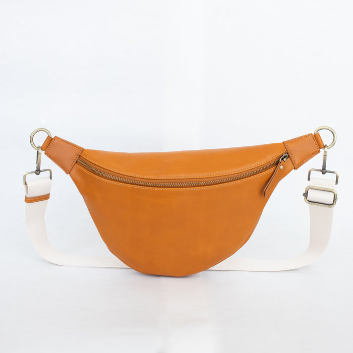 Amy Crossbody Bag | Light Brown Genuine Leather Everyday Purse