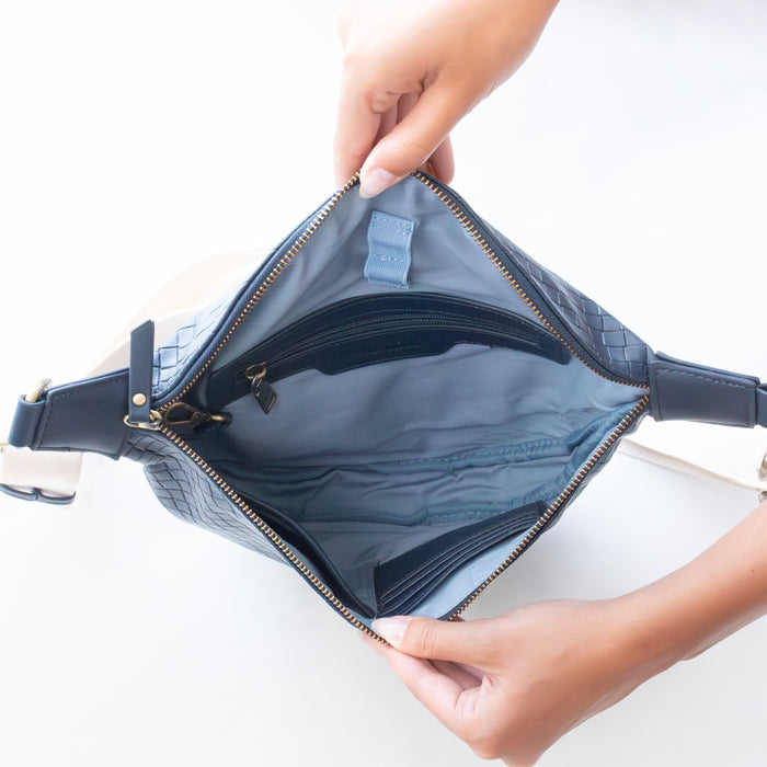 Amy Crossbody Bag | Navy Everyday Vegan Leather Purse