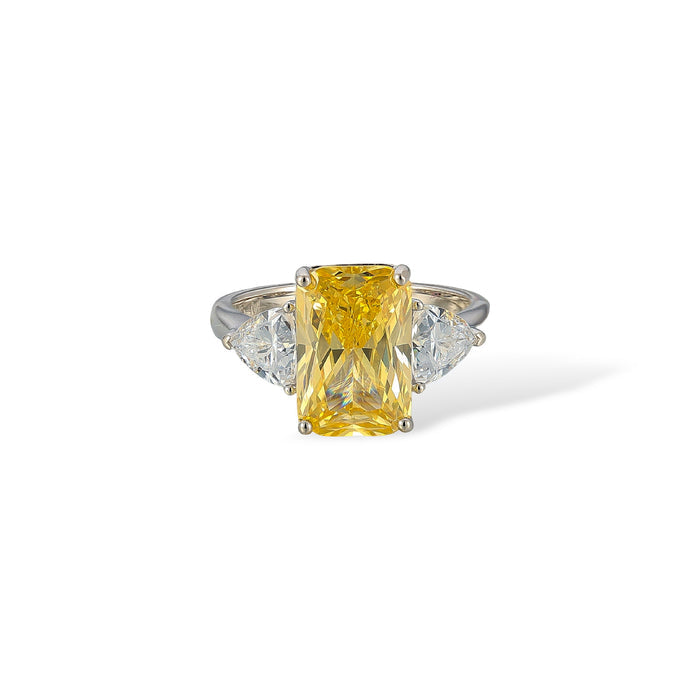 Anabel Yellow Rectangular Ring