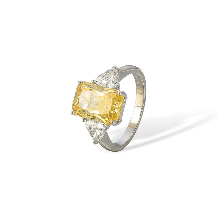 Anabel Yellow Rectangular Ring