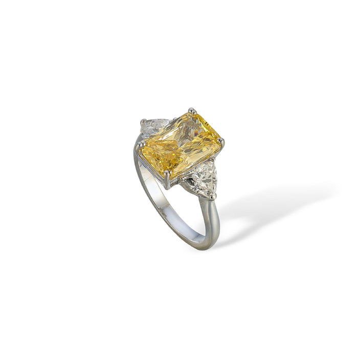 Anabel Yellow Rectangular Ring