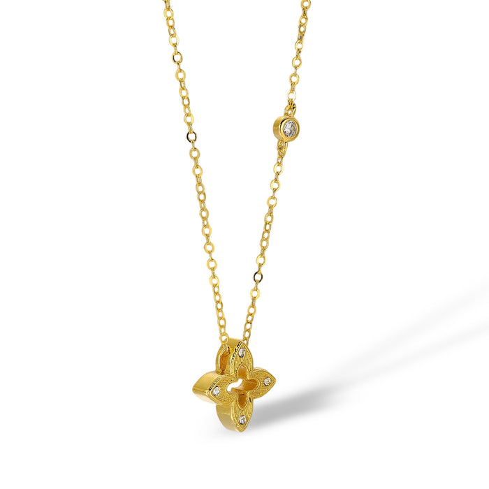 Anneliese 14K Gold Trèfle Necklace