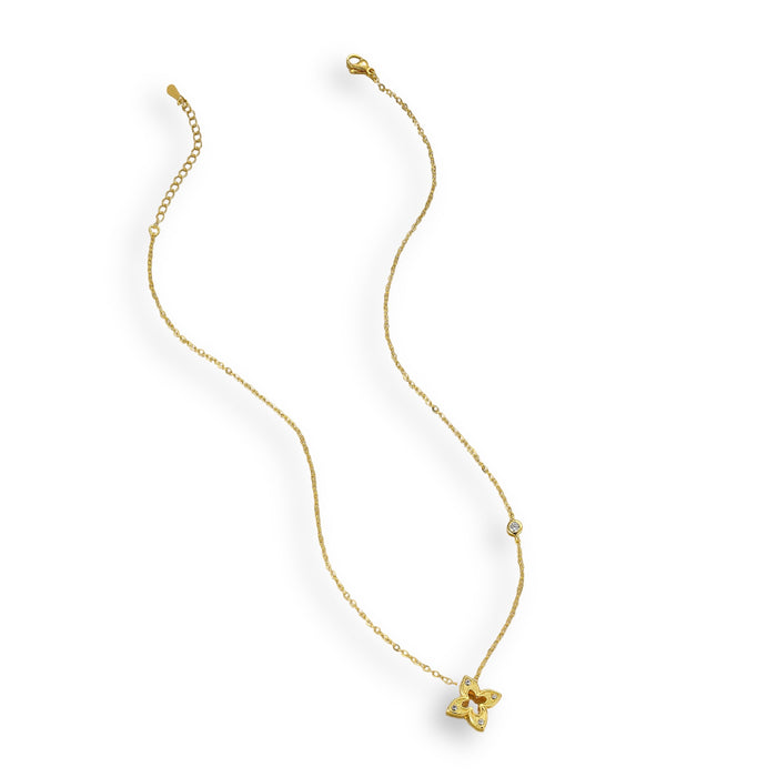 Anneliese 14K Gold Trèfle Necklace