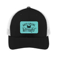 Anti-Social Butterfly Leatherette Patch Engraved Trucker Hat