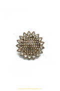 Antique Gold Finished Champagne Stone Ring By PTJ