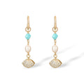Araminte Turquoise Pearl Shell Earrings