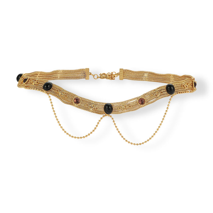 Arismende 18K Gold Woven Mesh Choker Necklace
