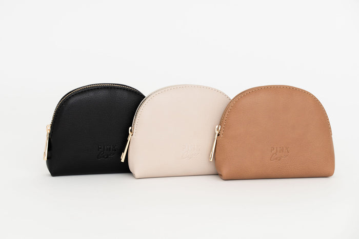 Ava Pouch | Vegan Leather Mini Zip Accessory Case