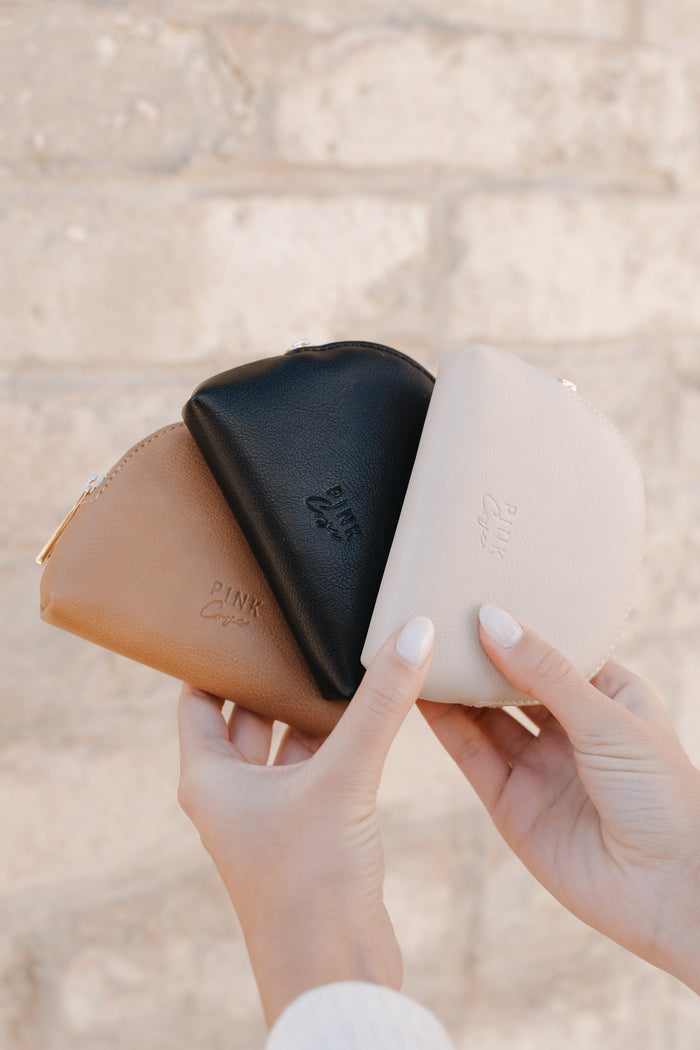 Ava Pouch | Vegan Leather Mini Zip Accessory Case
