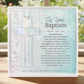 Baby Baptism Gift USA Handmade Iridescent Glass Cross