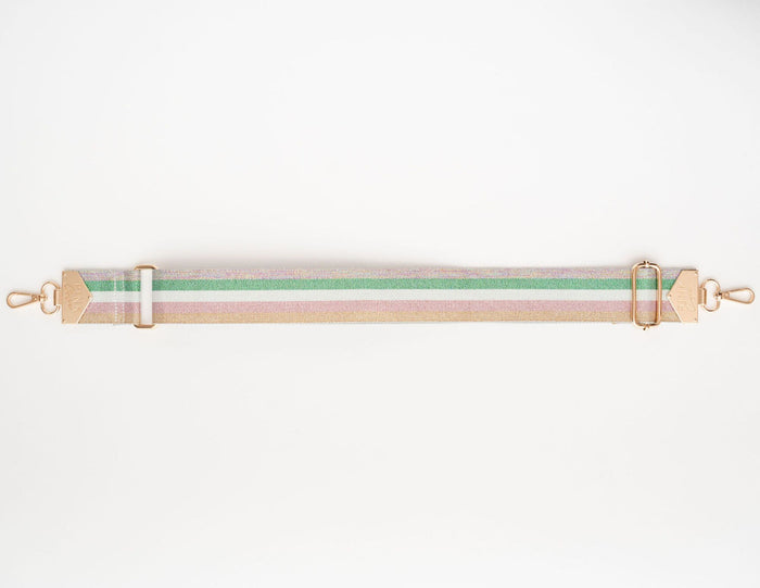 BAG STRAPS | 14K GLITTER PINK/GREEN | GOLD